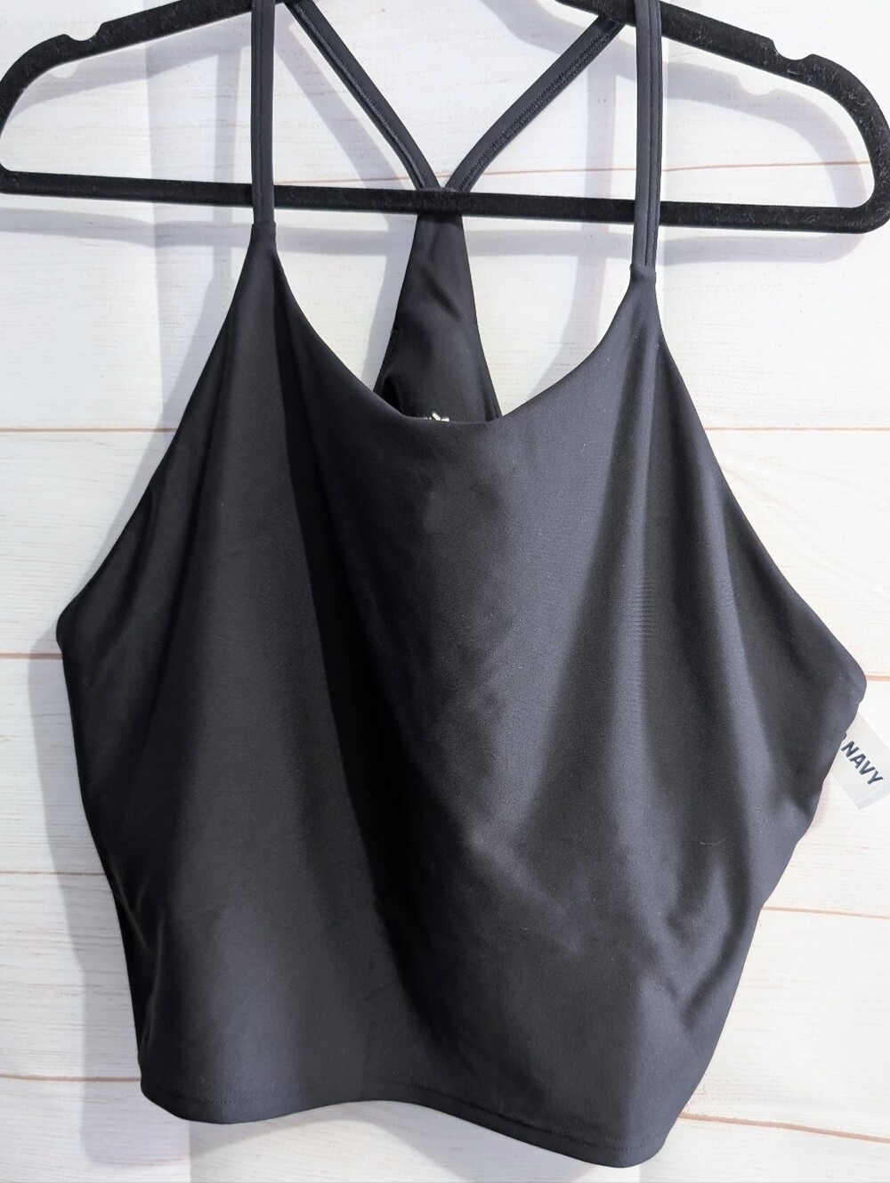 Nwt Old Navy Active Light Support Cropped Activewear Tank Top With Built In Bra